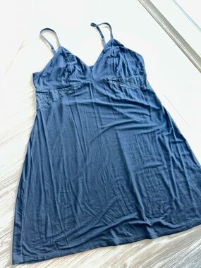 INC International Concepts Black Lace Trim Slip